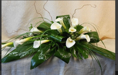 Modern Calla Casket Spray