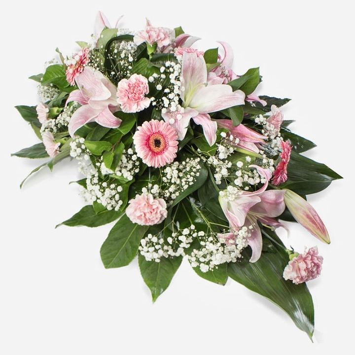 Single Ended Pink Funeral Spray