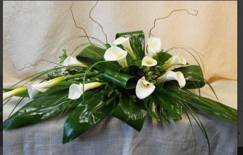 Modern Calla Casket Spray