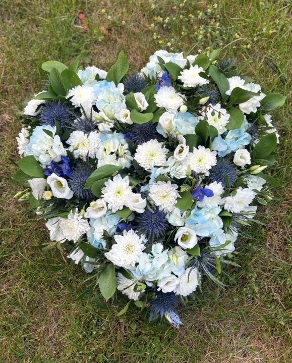 Blue & Ivory Heart
